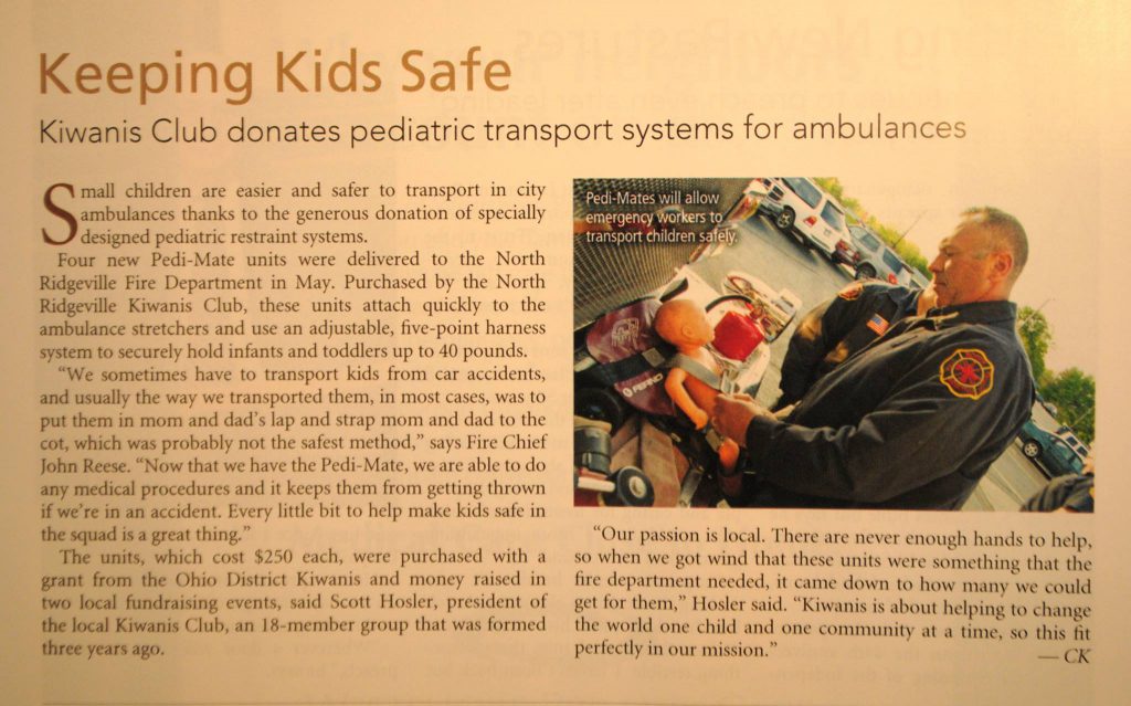 Newspaper article titled "Keeping Kids Safe"